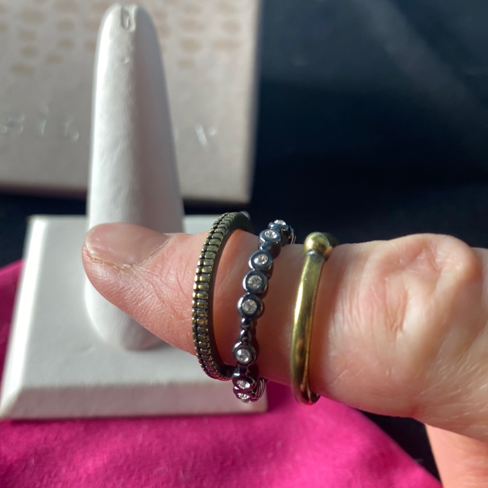 Silpada KR Collection Destination Stack Rings. Set of 3. Size 8. New in Box.